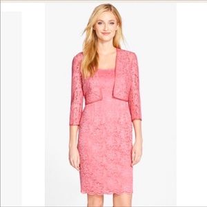 Alex Evenings 2-Pc Lace Dress 
with Matching Jacket - Besutiful for Springtime!